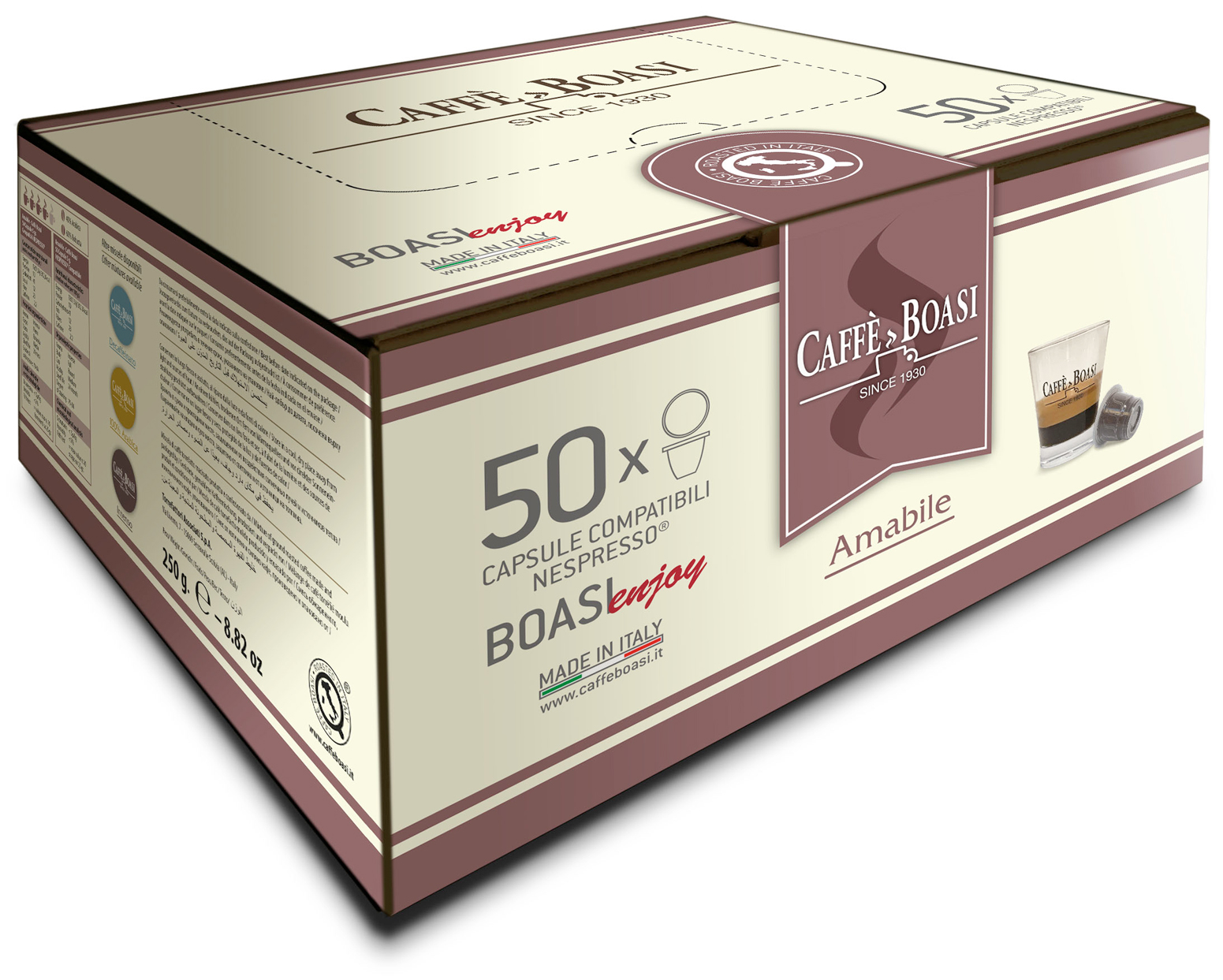 50 cialde capsule Nespresso Professional compatibili DECAFFEINATO